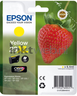 Epson 29XL Cartridge Geel