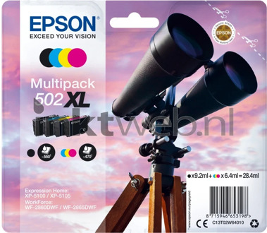 Epson 502XL Multipack zwart en kleur cartridge