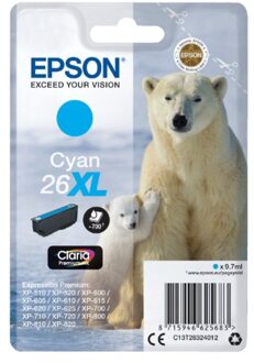 Epson cartridge 26XL Cyaan