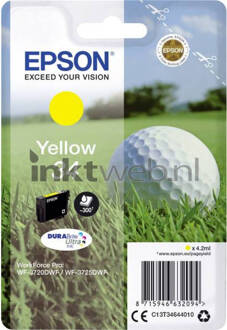 Epson cartridge Golfbal T3464 (Geel)