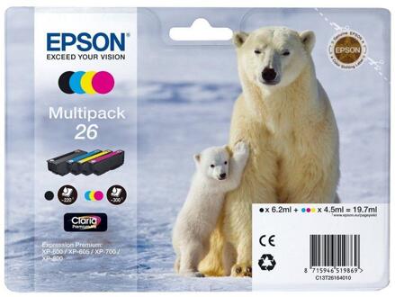 Epson cartridge voordeelpak T2614 BK + CL
