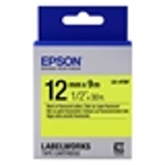 Epson Fluorescent Tape - LK-4YBF Fluor Blk/Yell 12/9