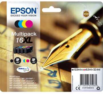 Epson Inktcartridge Epson 16XL T1636 zwart + 3 kleuren HC