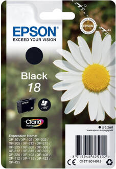 Epson Inktcartridge Epson 18 T1801 zwart