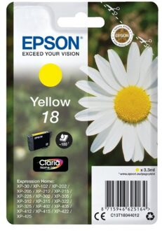 Epson Inktcartridge Epson 18 T1804 geel