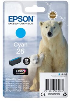 Epson Inktcartridge Epson 26 T2612 blauw