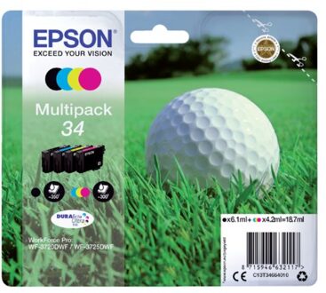 Epson Inktcartridge Epson 34 T3466 zwart + 3 kleuren