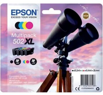 Epson Inktcartridge Epson 502XL T02W6 zwart + 3 kleuren HC