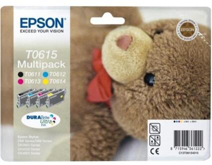 Epson Inktcartridge Epson T0615 zwart + 3 kleuren