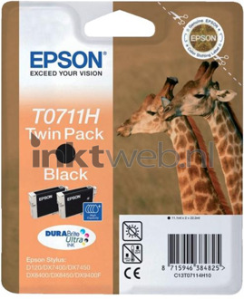 Epson Inktcartridge Epson T0711 zwart 2x HC