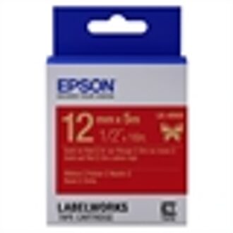 Epson Label Cartridge Satin Ribbon LK-4RKK goud/rood 12 mm (5 m)