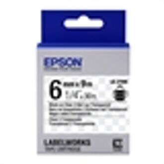 Epson LK-2TBN tape zwart op transparant 6mm (origineel)