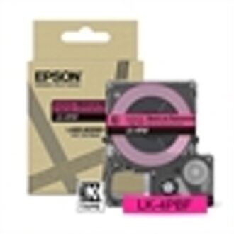 Epson LK-4PBF tape zwart op fluorescerend roze 12 mm (origineel)