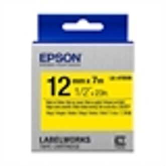 Epson LK-4YBVN tape zwart op geel 12 mm (origineel)