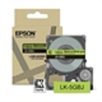Epson LK-5GBJ matte tape zwart op groen 18 mm (origineel)