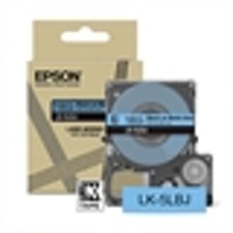 Epson LK-5LBJ matte tape zwart op blauw 18 mm (origineel)