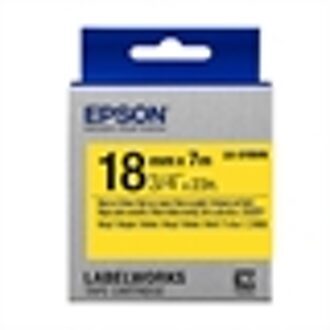 Epson LK-5YBVN tape zwart op geel 18 mm (origineel)