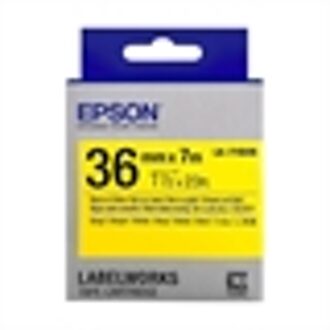 Epson LK-7YBVN tape zwart op geel 36 mm (origineel)