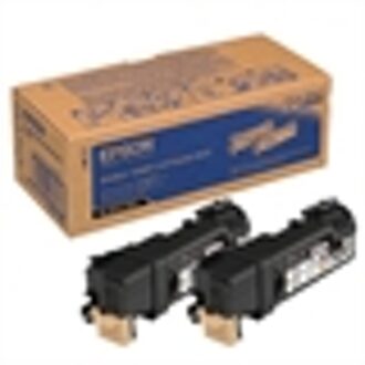 Epson S050631 toner cartridge zwart dubbelpak (origineel)