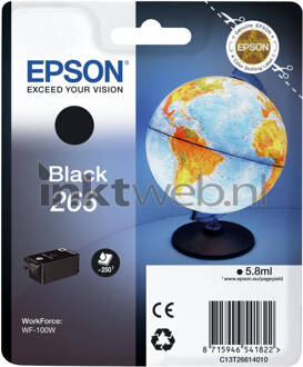 Epson Singlepack Black 266 ink cartridge 5.8ml Zwart 250pagina's inktcartridge