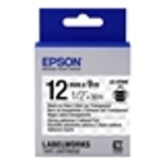 Epson Strong Adhesive Tape - LK-4TBW Strng adh Blk/Clear 12/9