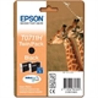 Epson T0711H inktcartridge zwart 2 stuks (origineel)