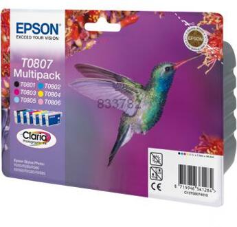 Epson T0807 6 Color Multipack (6 kleuren) C13T08074011