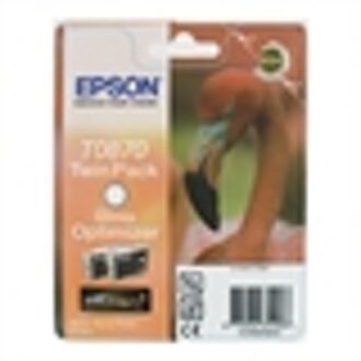 Epson T0870 inkt cartridge gloss optimizer 2 stuks (origineel)