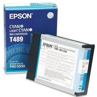 Epson T489 inkt cartridge licht cyaan / cyaan (origineel)