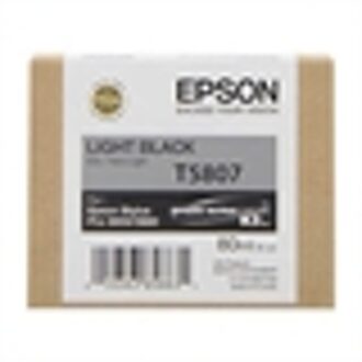 Epson T5807 inkt cartridge licht zwart (origineel)