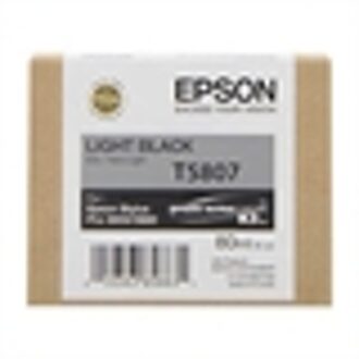 Epson T5807 inktcartridge licht zwart (origineel)