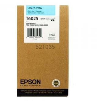 Epson T6025 - Inktcartridge / Licht Cyaan