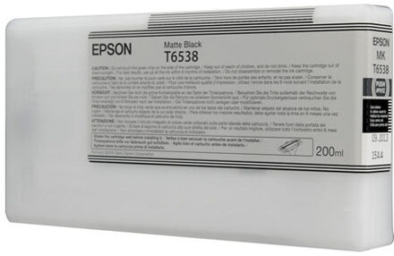 Epson T6538 inktcartridge mat zwart (origineel)