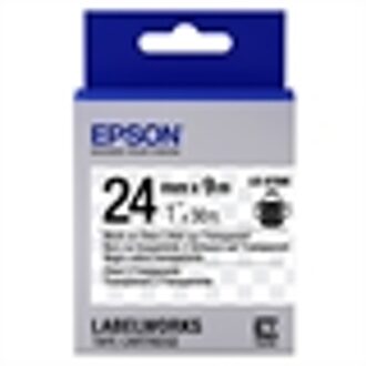 Epson Transparent Tape- LK-6TBN Clear Blk/Clear 24/9