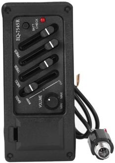 EQ-7545R 4 Bands Eq Equalizer Voorversterker Piezo Pickup Voor Akoestische Gitaar Onderdelen Accessoires Muziekinstrumenten