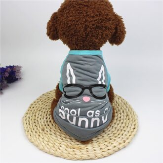 Er Hond Kleding Polyester t-shirt Puppy Kostuum Voor Kleine Hond Karakter Cartoon thema Leisure Korte mouw koszula dla psa 2 grijs / S