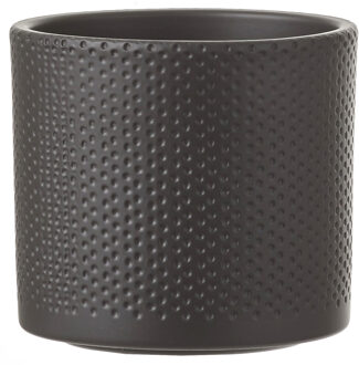 era ronde pot donkergrijs relief maat in cm: 21 x 23