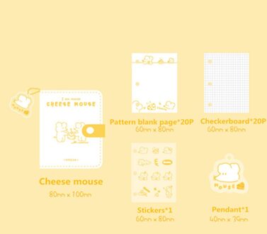 Eral Traveler 'S De Losbladige Notebook. Het Is Erg Populair In Azië Mini Dagboek, Drie Gat Losse Blad. Cheese muis