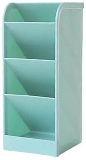 Ergonomische Bureau Briefpapier Doos Lade Organizer Geneigd Penhouder Kantoorbenodigdheden Rechthoekige Briefpapier Organisator blauw L