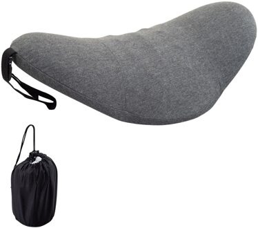 Ergonomische Taille Terug Kussen Memory Foam Pijn Massage Reizen Home Office Portable Lendensteun Kussen Voor Slapen diep grijs