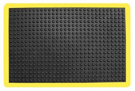 Ergonomische Werkplaatsmat - Anti Vermoeidheidsmat - Met Gele Rand - 90x120 Cm
