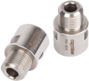 Ergotec pedaalasverlenging 9/16 18 mm zilver 2 stuks