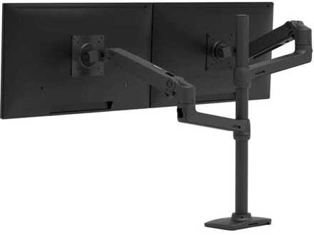 Ergotron LX Dual Stacking monitorarm met hoog statief Monitorarm