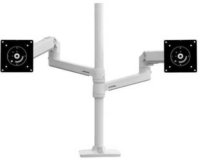 Ergotron LX Series LX Dual Stacking Arm 101,6 cm (40'') Klem Wit