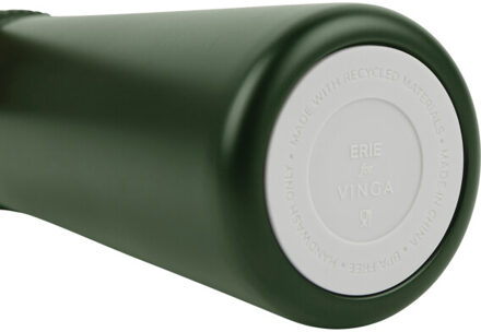 Erie gerecycleerde roestvrijstalen waterfles van 450 ml - maat One size Groen