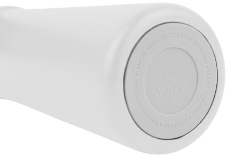 Erie gerecycleerde roestvrijstalen waterfles van 450 ml - maat One size Wit