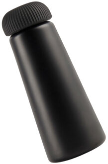 Erie gerecycleerde roestvrijstalen waterfles van 450 ml Zwart - One size