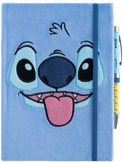 Erik Disney Stitch Tropical A5 Premium Plush Cover Notebook With Projector Pen