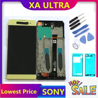 Erilles 6.0 "Lcd Voor Sony Xperia Xa Ultra Touch Screen Display Met Frame Voor Sony Xperia Xa Ultra Lcd display F3211 F3212 nee kader wit
