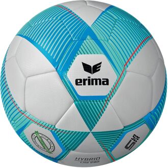 Erima Hybrid Lite 290 Voetbal Junior wit - lichtblauw - 5